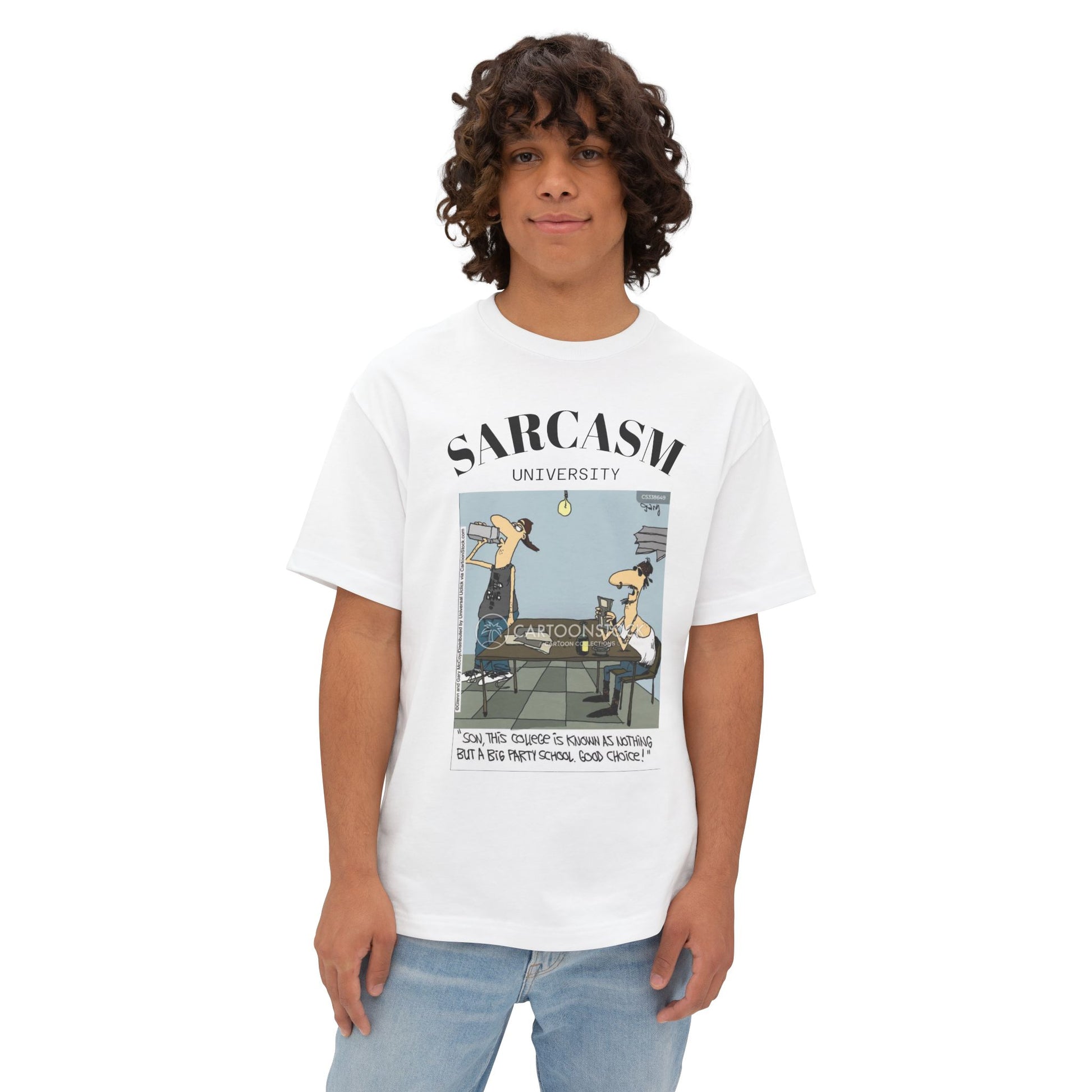 Sarcasm University Oversized Tee, Funny T-Shirt for Casual Wear, Gift for Friends, Humor Apparel, College Style Shirt